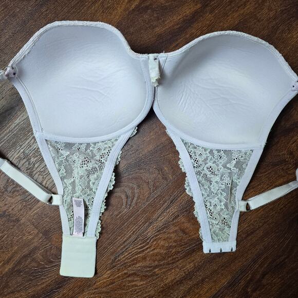 Victoria's Secret Dream Angels Purple Lilac Iridescent Lace Push Up Bra, 36DDD - Picture 5 of 6